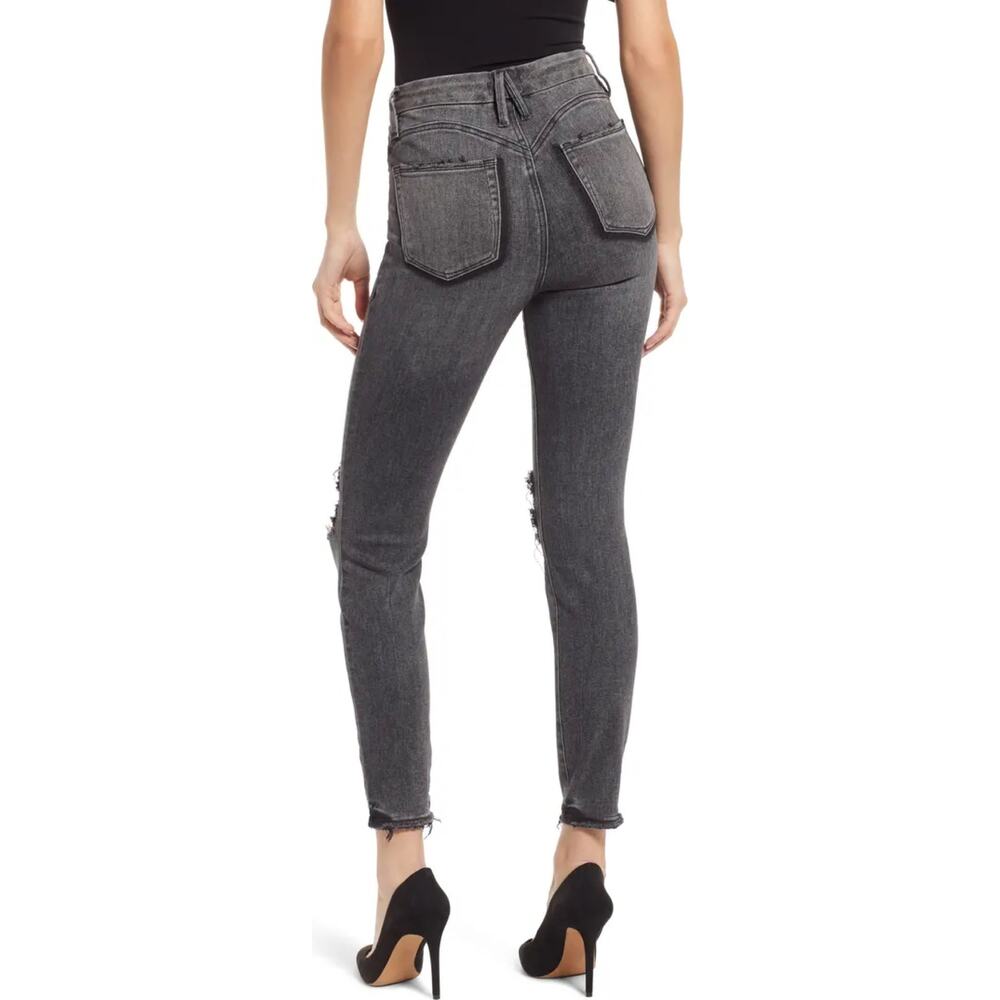 New Good American Good High Waist Skinny Jeans in Black 179 Women's Size 2/26 - Picture 2 of 10